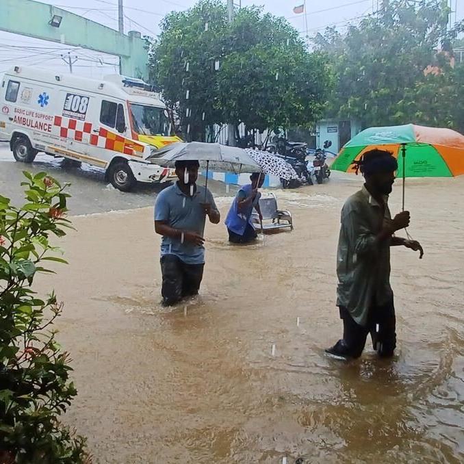 Heavy rains leave at least 12 dead before storm Michaung makes landfall on India's southeast coast